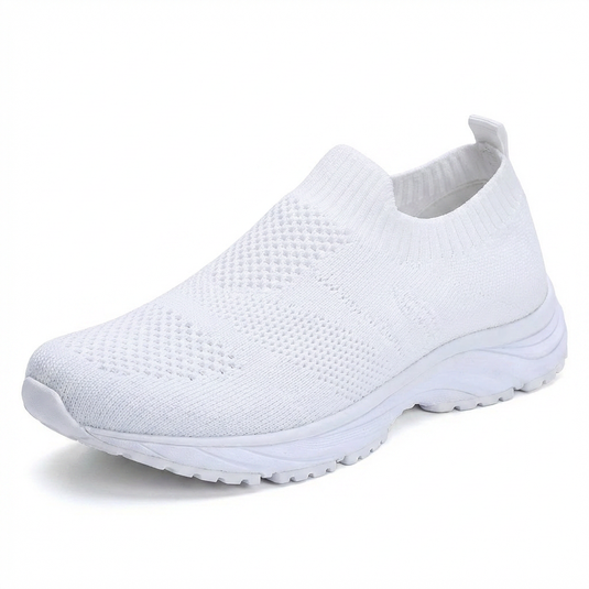 Baskets Slip-On Femme Rose Maille Tricotée — Chaussures Chaussettes Légères Respirant Semelle Caoutchouc Sans Lacets Marche Confort Casual 2026