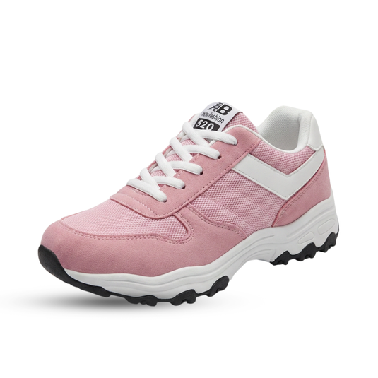 Baskets Chunky Femme Rose Daim Mesh — Sneakers Plateforme Respirant Antichoc Lacets Semelle Caoutchouc Chaussures Marche Casual Tailles 35–40