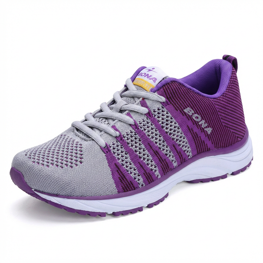 Chaussures Running Légères Femme Gris Flyknit — Baskets Mesh Respirant Lacets Sport Marche Jogging Salle de Sport Sneakers Confort Été 2026