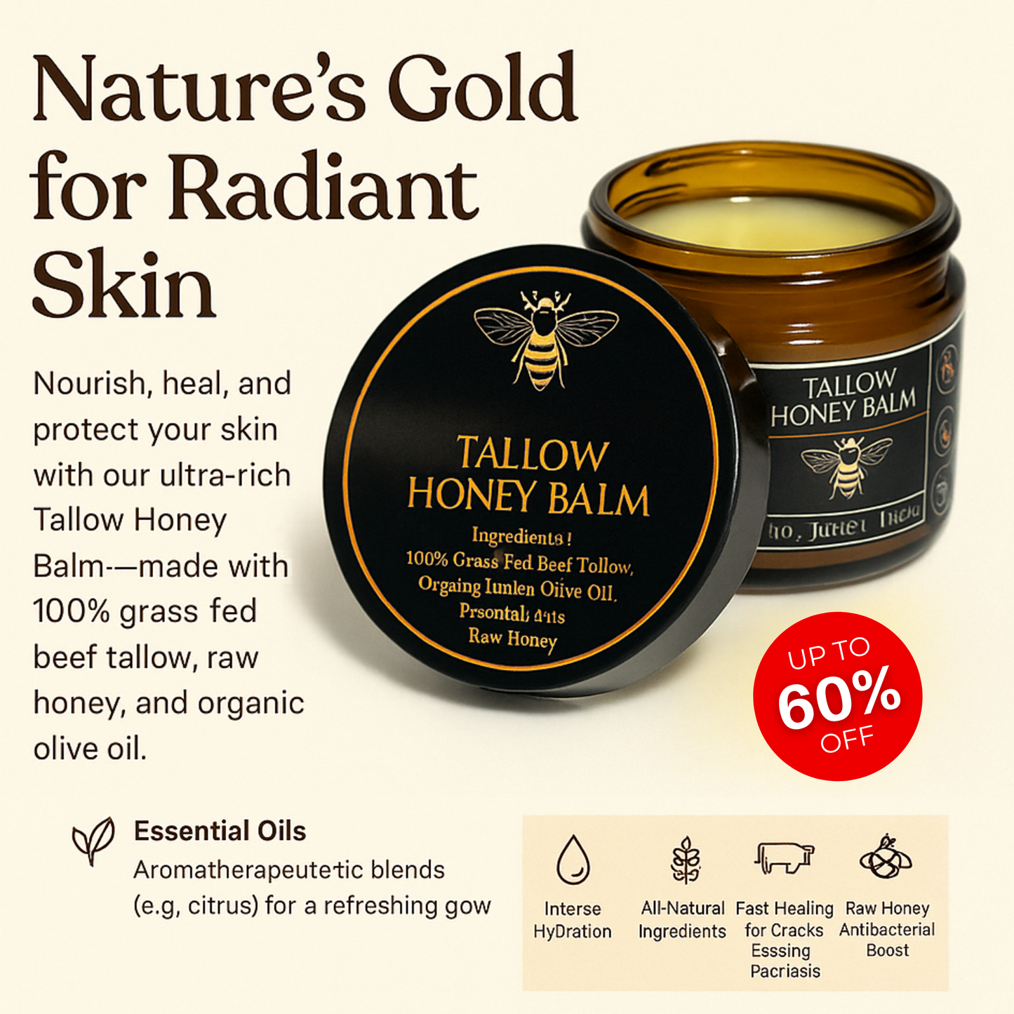 Tallow Honey Facial Balm